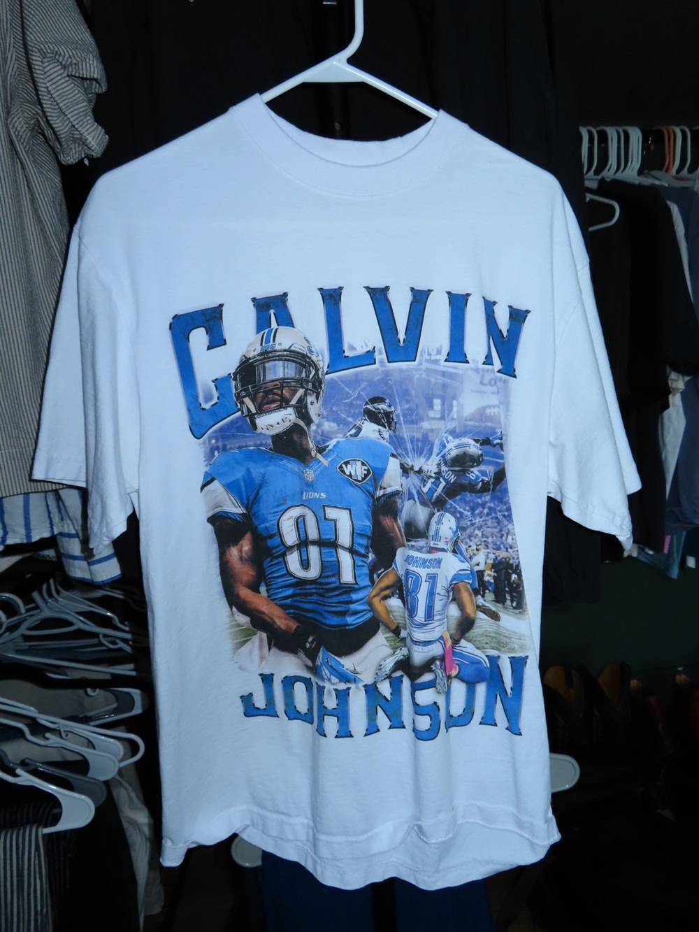 Calvin Johnson Graphic Tee - White